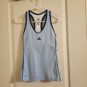 Adidas Women Clima365 Racerback Tank Top Built-In Bra 3 Stripes Activewear Sz M